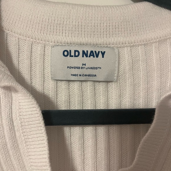 Old Navy Cream Ribbed Knit Top - Picture 3 of 3